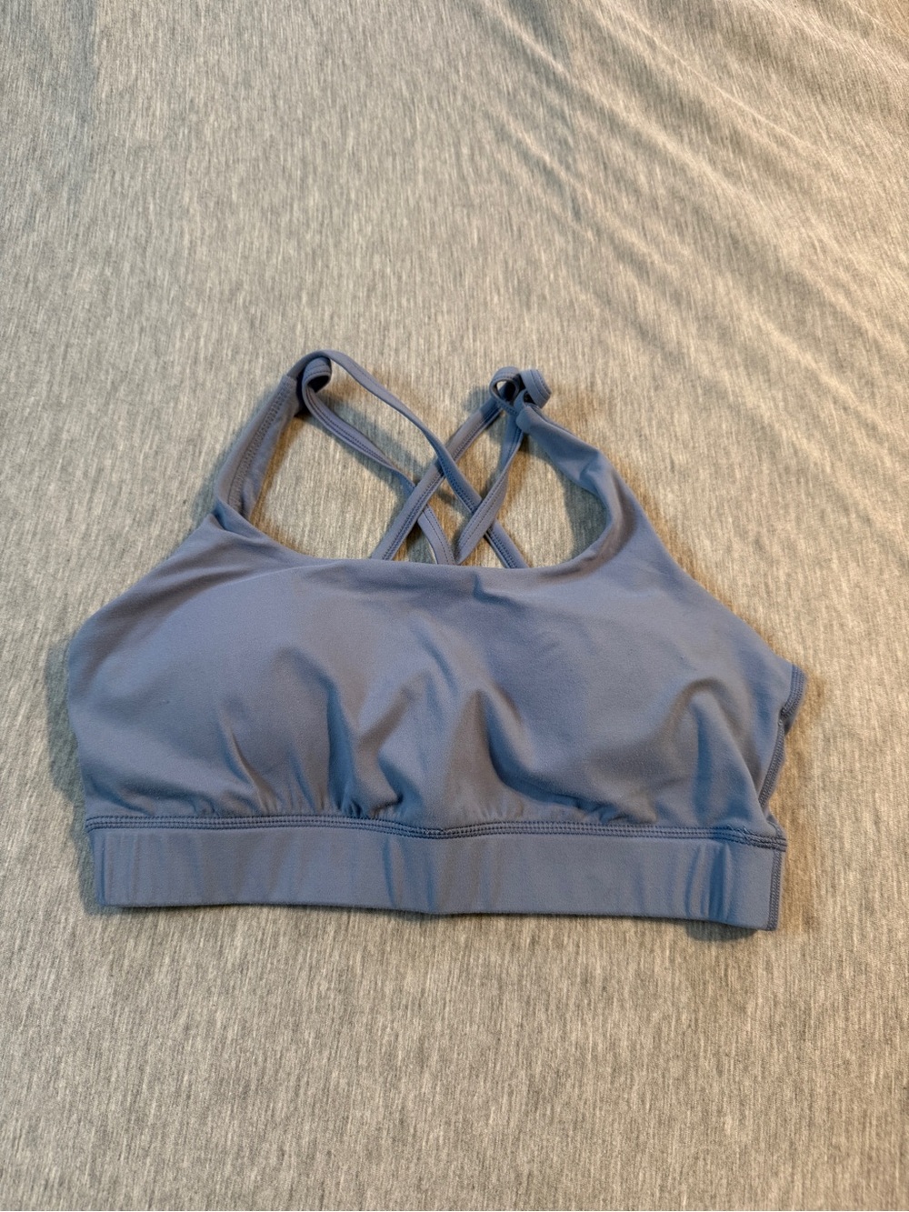 Love Tree Steel Blue Strappy Swim Bikini Top